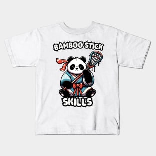 Lacrosse panda bear Kids T-Shirt